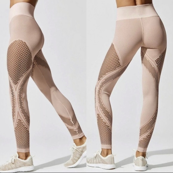 NUX Pants - 186. NUX All Net Seamless Leggings Desert Rose Nude Compression High Rise Size M